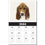 Basset Hound Watercolor Calendar Print by NANCE